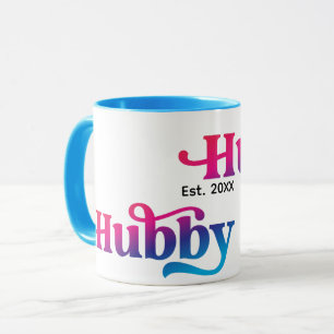 Mug Hubby Couple Mariage Anniversaire personnalisé col