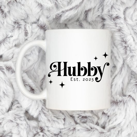 Mug Hubby Est année n'importe quelle couleur élégante 