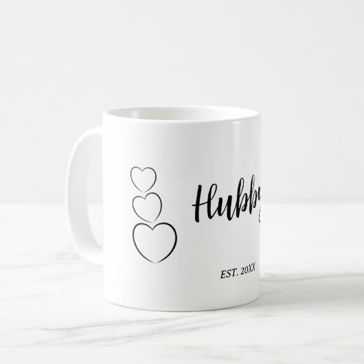 Mug "Hubby". Minimaliste (Devant gauche)