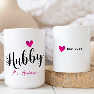 Mug Hubby Nom et date Anniversaire du Mariage
