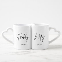 Mug, Hubby & Wifey Mug Set
