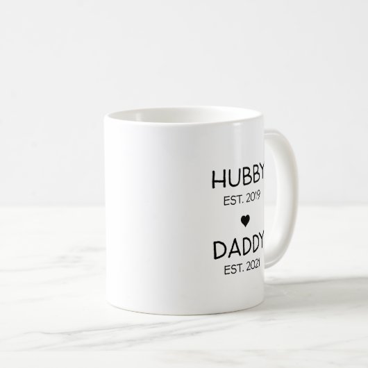 Mug HubbyDaddy Faire-part de grossesse révélation de b (Devant droit)