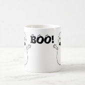 Mug Huez ! Bande dessinée effrayée mignonne de fantôme (Centre)