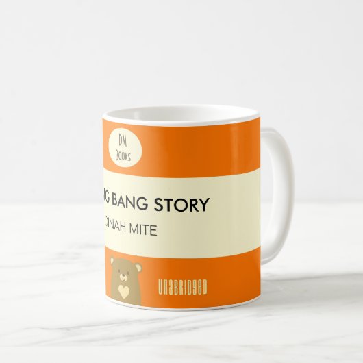 Mug Huez l'ours - orange de citrouille (Devant droit)
