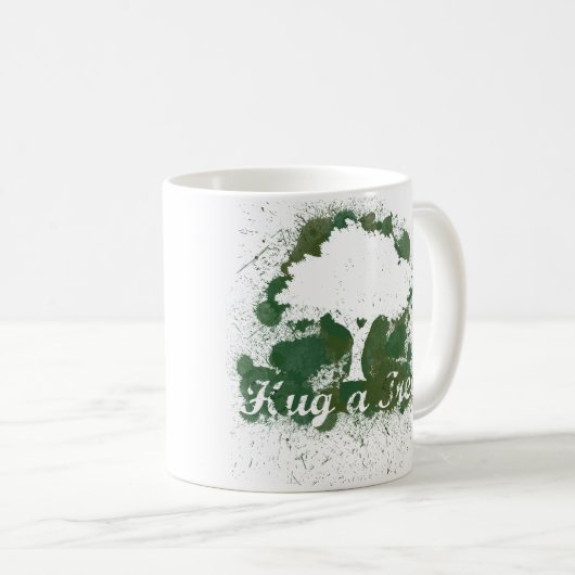 Mug Hug a Tree Think Green (Devant droit)