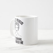 Mug Hug, Just Kidding Funny Saying, Do Not Touch Me (Devant gauche)