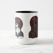 Mug Hugging Newfoundland Dog Puppies (Centre)