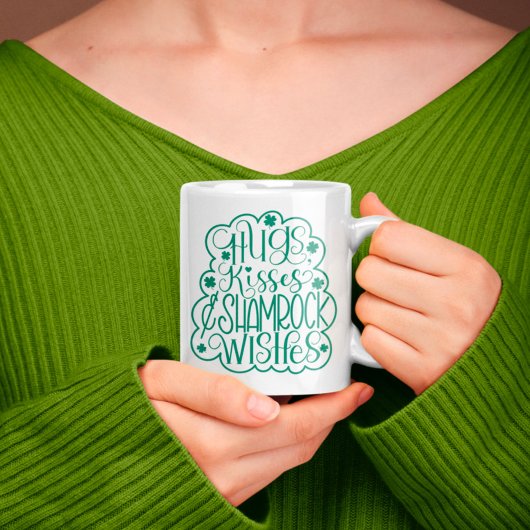 Mug Hugs, baisers et souhaits des Shamrocks Saint-Patr