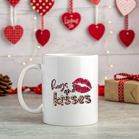 Mug Hugs et baisers Saint-Valentin