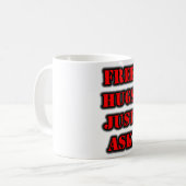 Mug HUGS GRATUITS Posez simplement la question (Devant gauche)