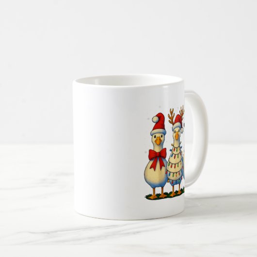Mug Hugvyn Christmas_ Drôle Père Noël Goose Silly Joye (Devant droit)