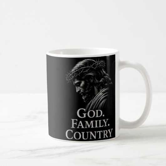 Mug Hugvyn God Family Country Jesus Christian Faith Mi (Droite)