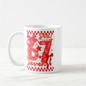 Mug Hugvyn Six Seven Valentine 6 7 Meme Checkered Coqu (Gauche)