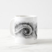Mug Huile d'aquarelle tentaculaire pieuvre kraken levt (Devant gauche)