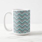 Mug Huile d'argent et ZigZag Turquoise (Gauche)