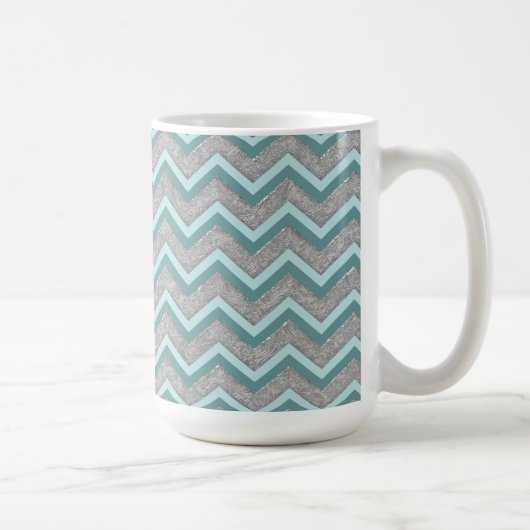 Mug Huile d'argent et ZigZag Turquoise (Droite)