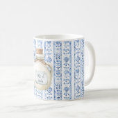 Mug Huile d'olive bleue rustique sicilienne italienne (Devant droit)