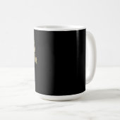 Mug Huile d'or sur mesure Luxe Botanographie Monogramm (Devant droit)