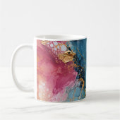 Mug Huile rose, turquoise et or (Gauche)
