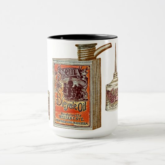 Mug Huile Vintage amusante pour bicyclette (Centre)
