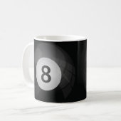 Mug Huit Billard Ball Café Mug, Coupe (Devant gauche)