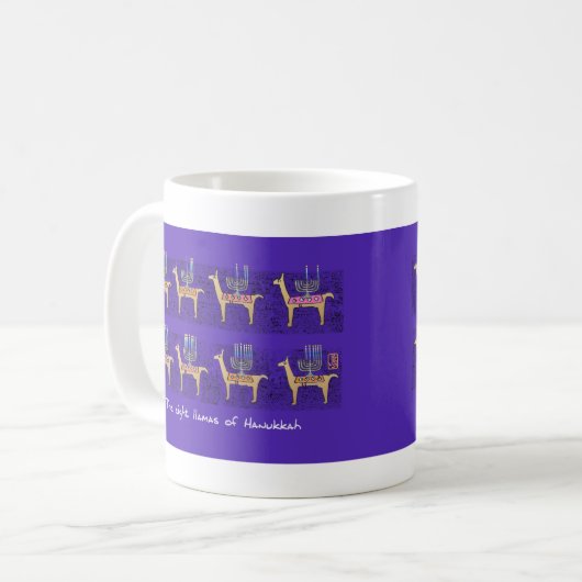 Mug Huit lamas d'Hanoukka (Devant gauche)