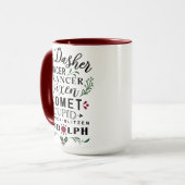 Mug Huit minuscules rennes (Devant gauche)