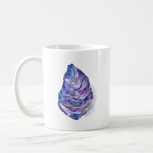 Mug Huître Shell abstraite d'aquarelle (Gauche)