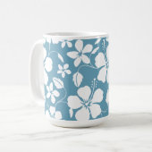 MUG HULA HAÏIENNE (HIBISCUS) ESCLAT BLEU (Devant gauche)