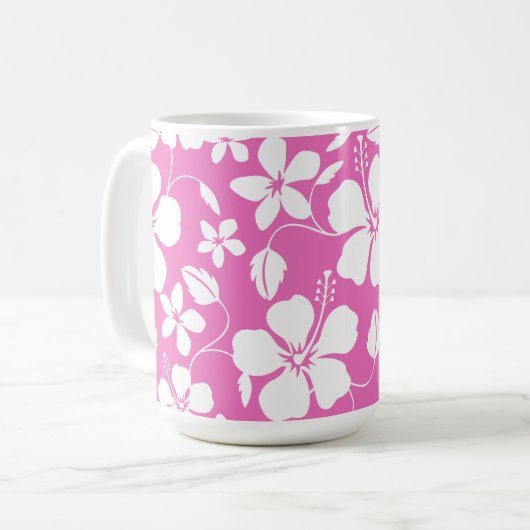 MUG HULA HAÏIENNE (HIBISCUS) ROSE (Devant gauche)