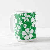 MUG HULA HAÏIENNE (HIBISCUS) VERT (Devant gauche)