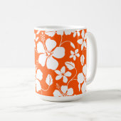 MUG HULA HAWAIEN (HIBISCUS) ORANGE (Devant droit)