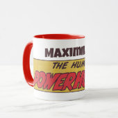 Mug Humain Powerhouse Titre comique avec votre nom (Devant gauche)