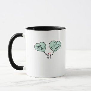 Mug Humains Je t'aime Je t'aime plus Style ludique 