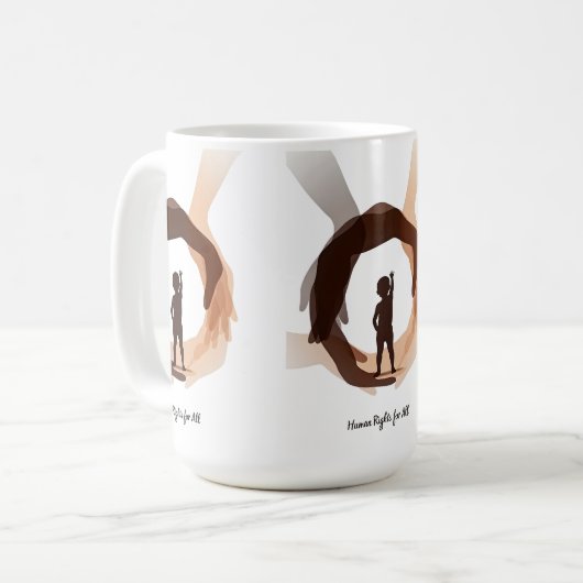 Mug Human Rights for All – Minimal Diversity Circle De (Devant gauche)
