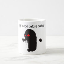 Humeur avant café avec démon en colère
