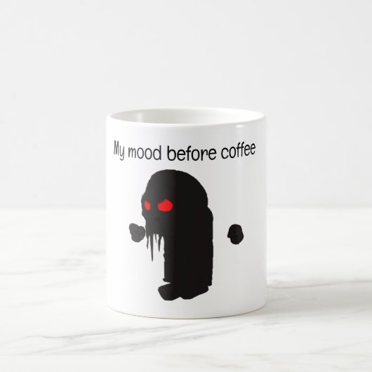Mug Humeur avant café avec démon en colère (Centre)