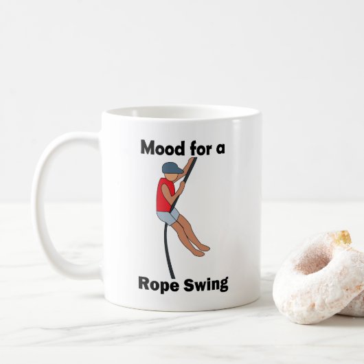 Mug Humeur de balançoire à corde bonnes vibrations (Avec donut)
