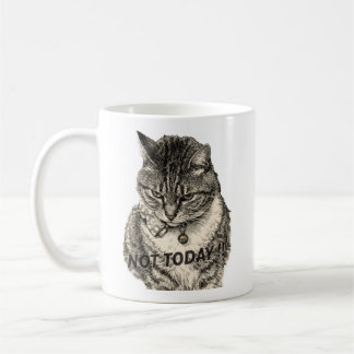Mug Humeur de chat "PAS AUJOURD'HUI !"