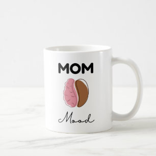 Mug Humeur de Maman Café Cerveau Design Minimaliste