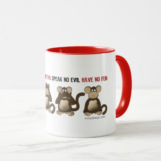 Mug Humeur sage de singes (Devant droit)
