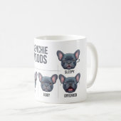 Mug Humeurs de Frenchie Dessin drôle de Bouledogue fra (Devant droit)