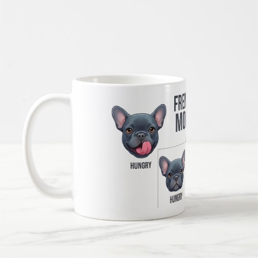 Mug Humeurs de Frenchie Dessin drôle de Bouledogue fra (Gauche)