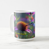Mug Humming birds love Echinacea 01 (Devant gauche)