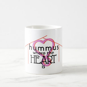 Mug Hummus où le coeur est une typographie amusante