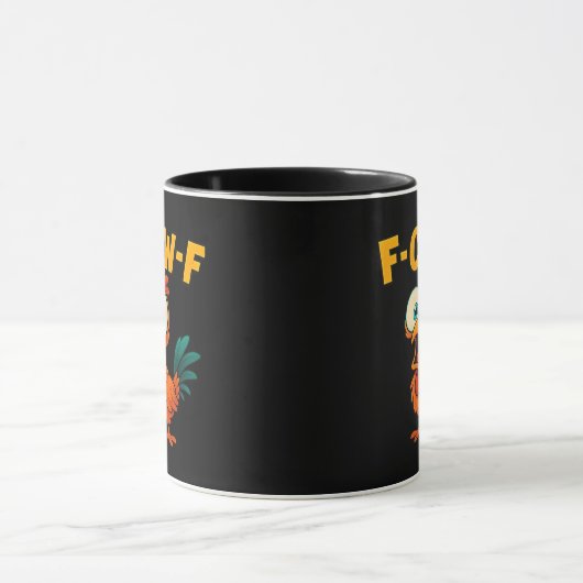 Mug Humor Funny Crow F-Caw-F Gothic (Centre)