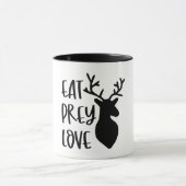 Mug Humoristique Manger Prey Love (Centre)