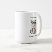 Mug humoristique Pas chat grincheux Café (Devant droit)