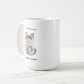 Mug humoristique Pas chat grincheux Café (Devant gauche)