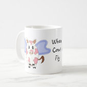 Mug Humoristique quand les vaches volent (Devant gauche)